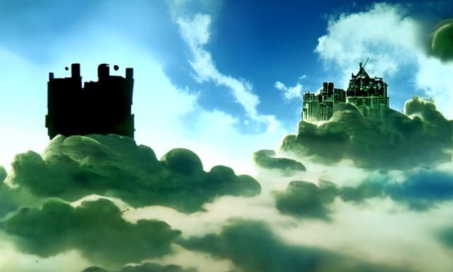 Castle in the Sky: AI Generated Image