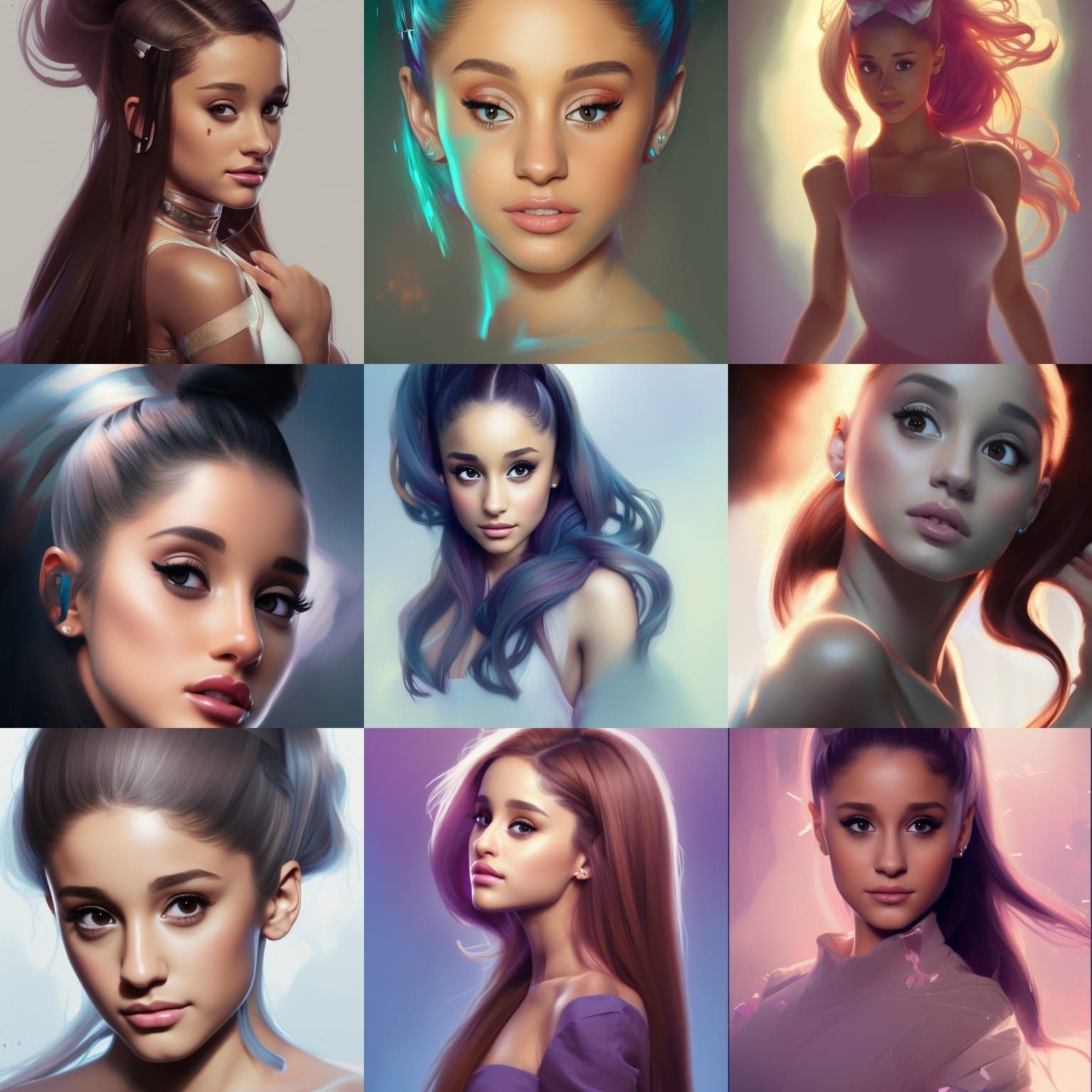 Ariana Grande Portrait in Digital Art Style