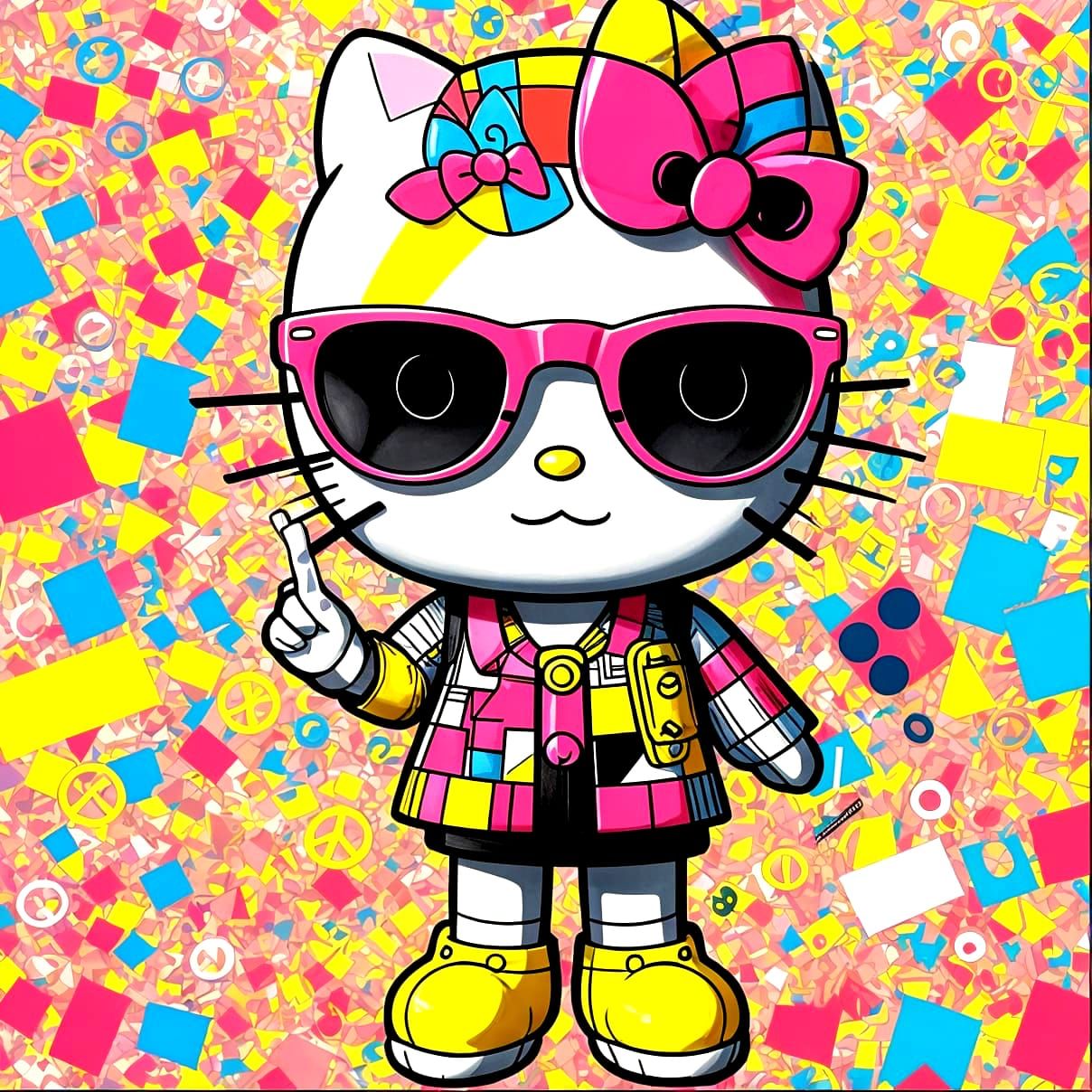 Hello Kitty Pop Art Screen Print in 8K