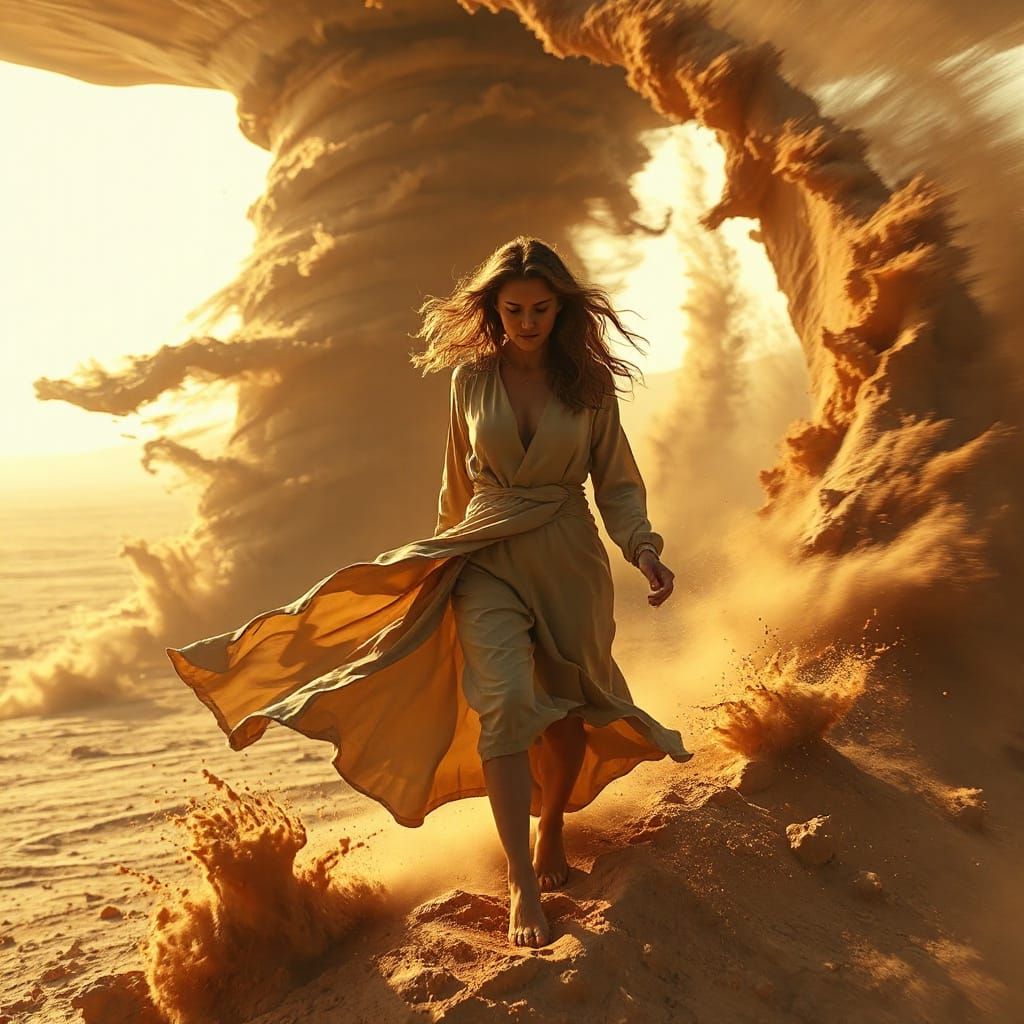 Person Caught in Epic Sand Tornado