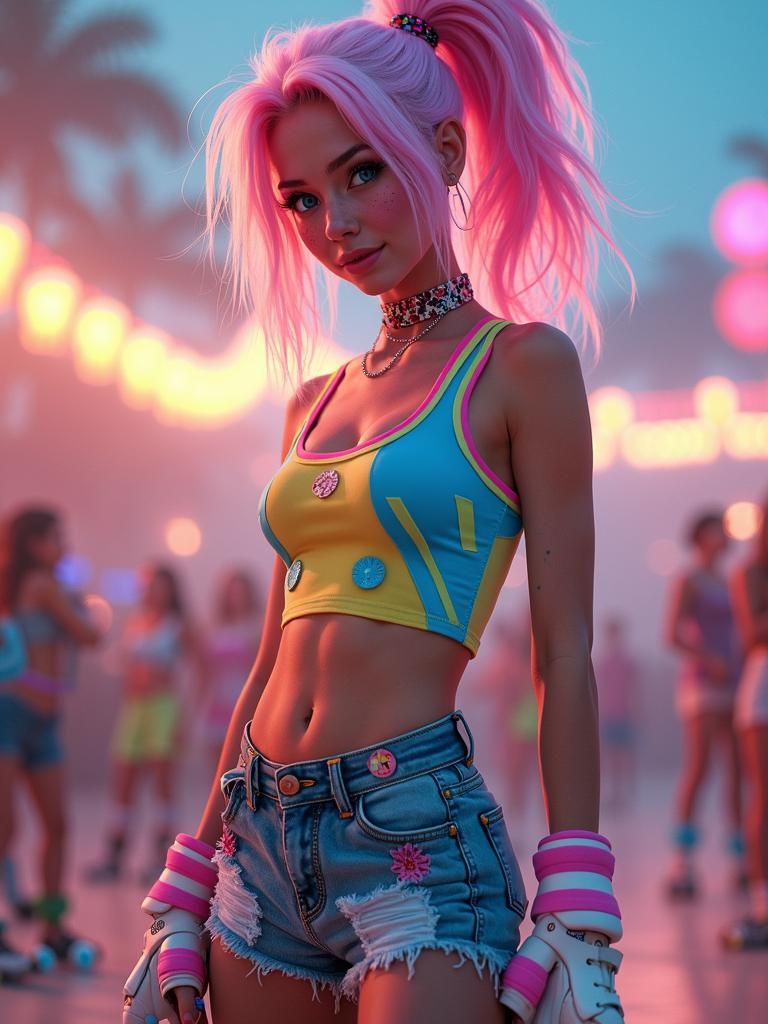 Retro Roller Girl