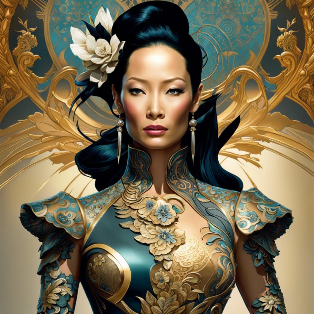 Lucy Liu in evening dress