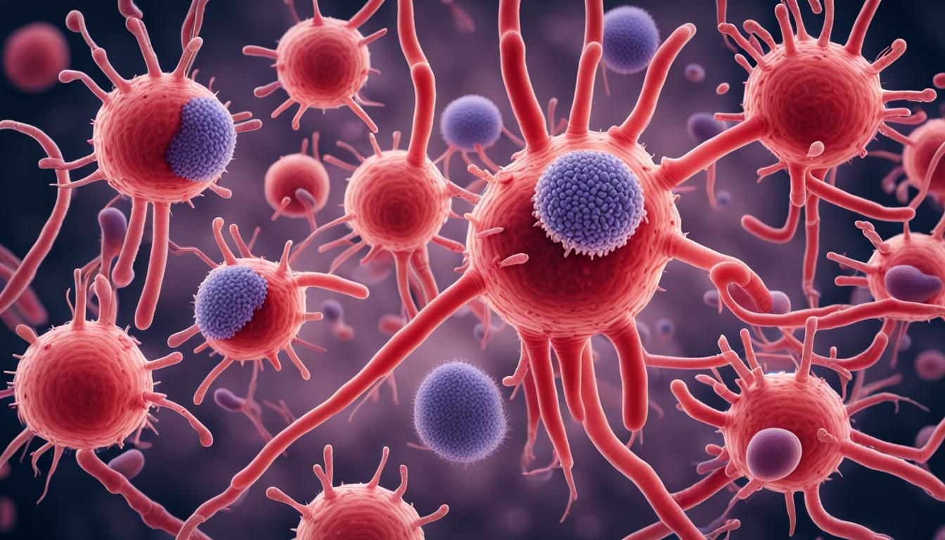 Aggressive Bacteria Confronting Immune Cells in Detail