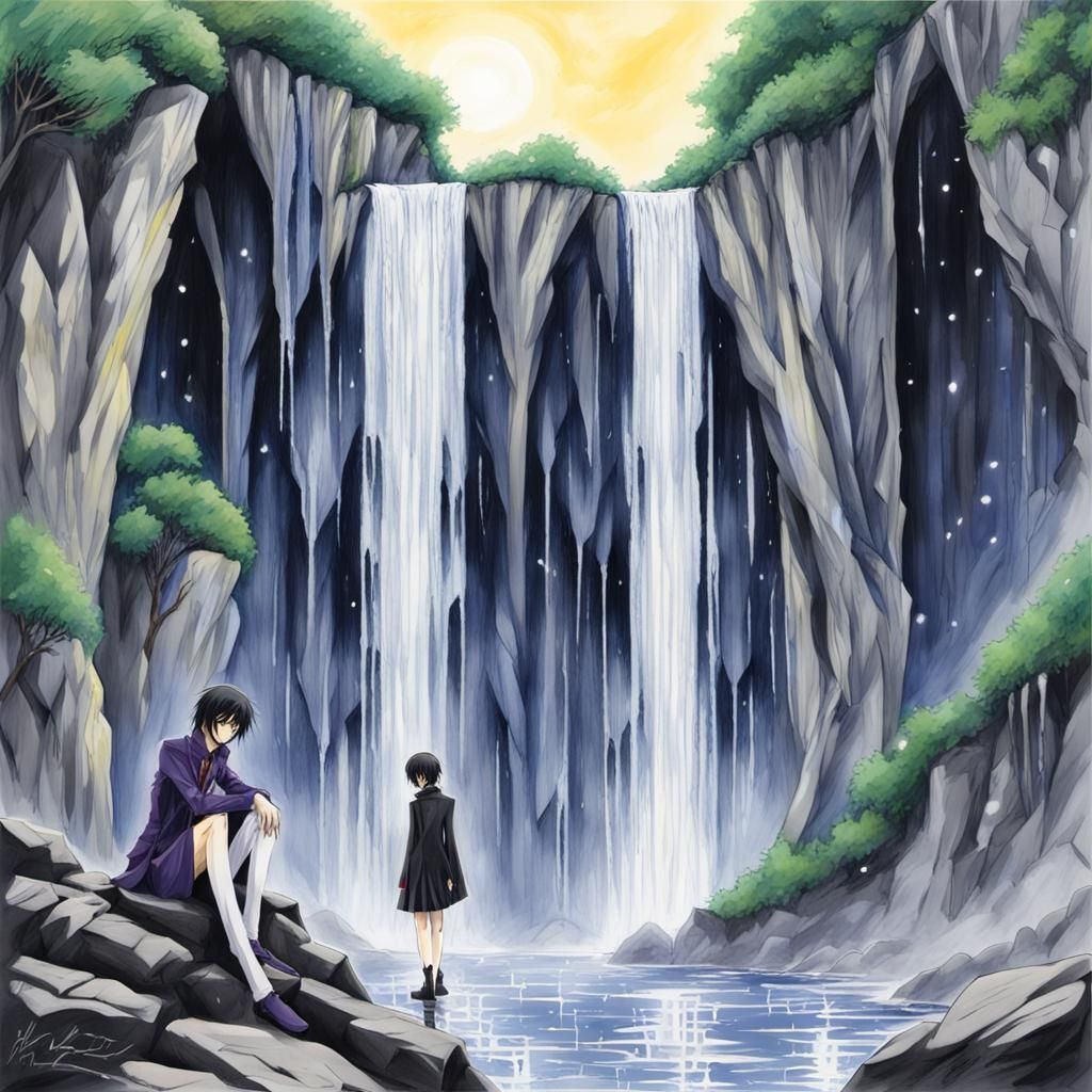 Lelouch Lamperouge, in front of
Sparkling Waterfalls
Ink and...
