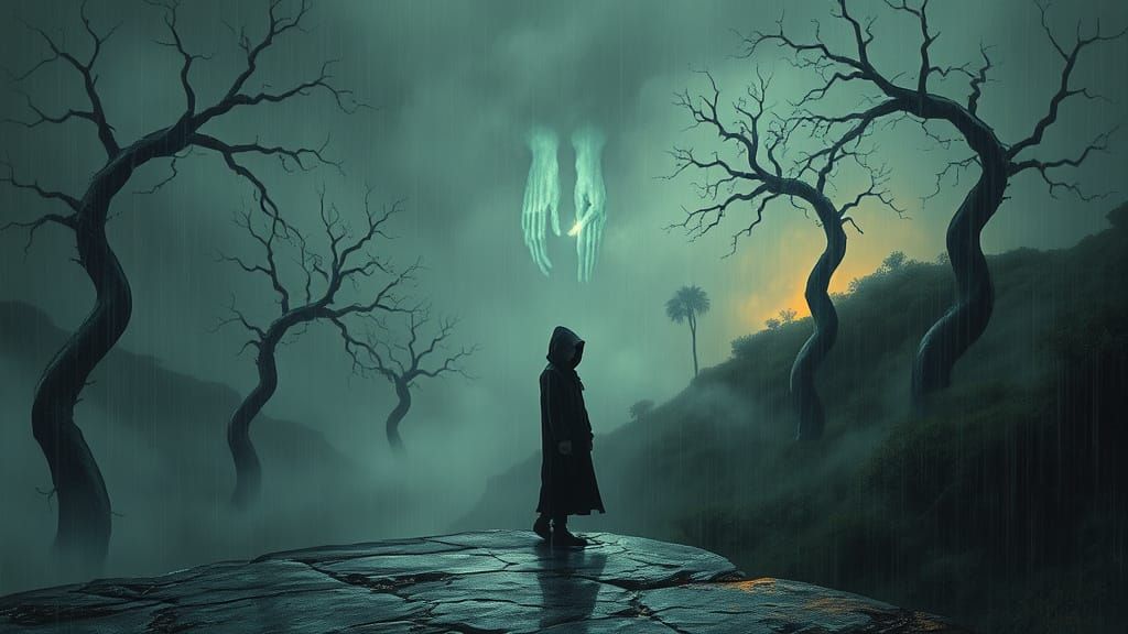 Mystical Landscape of Solitude in a Haunting, Surreal World