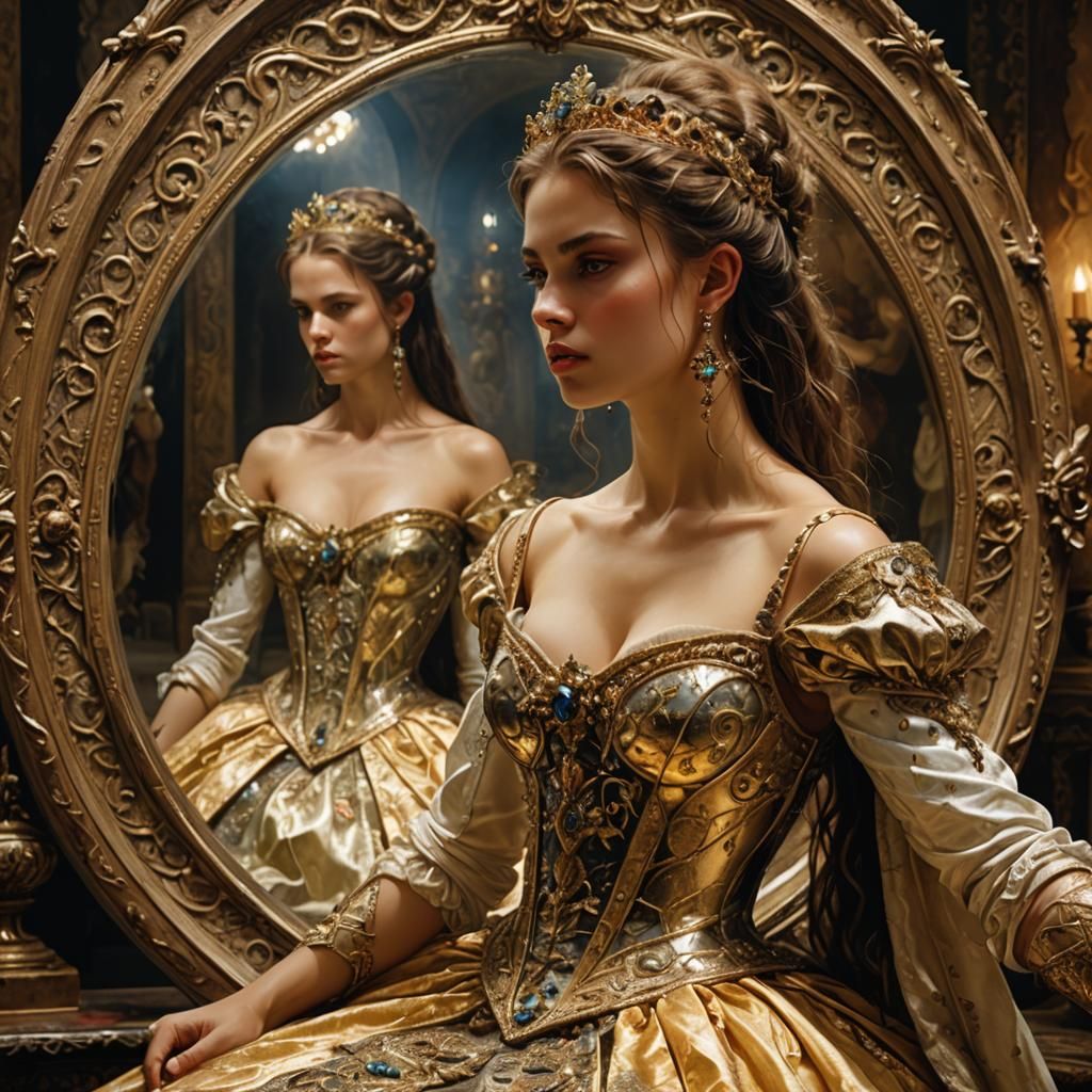 Venetian Renaissance Princess in Byzantine Mirror