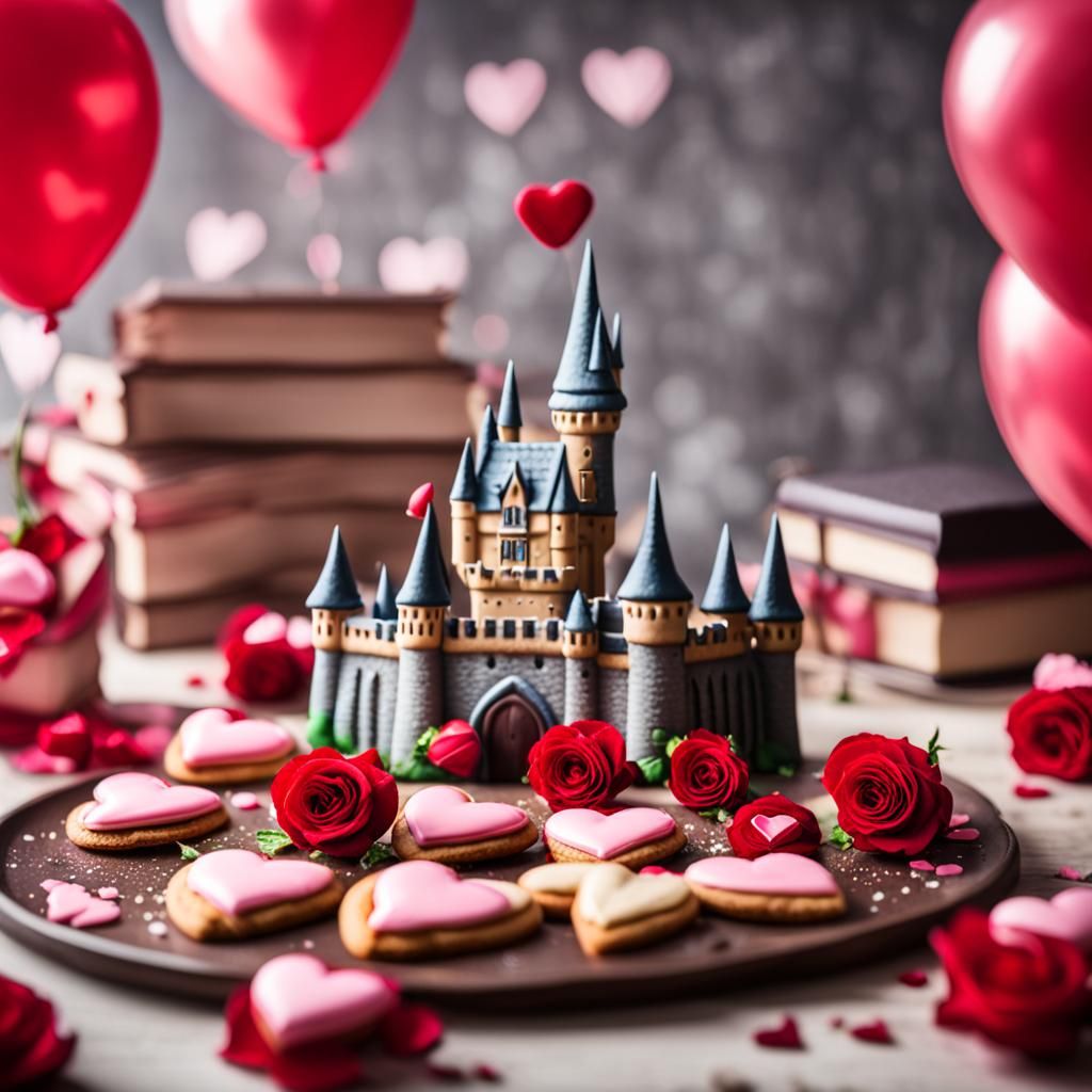 Valentine's Day at Hogwarts Castle with Roses