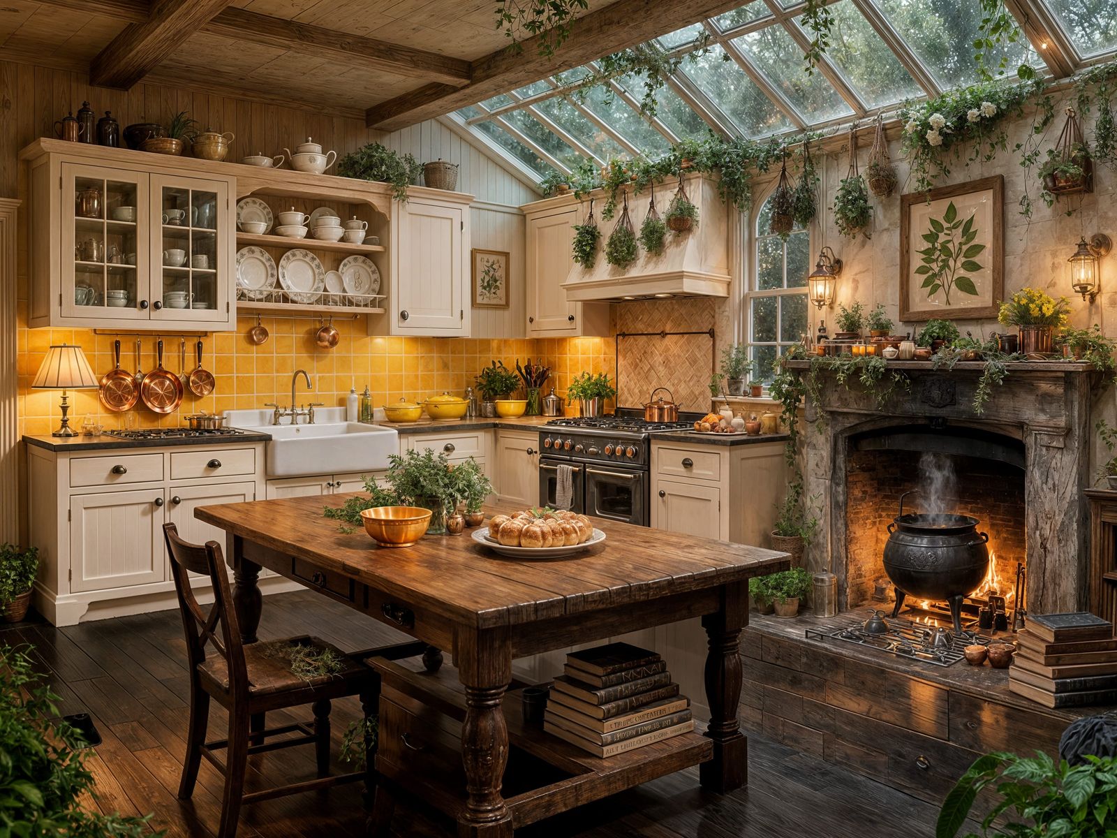 Magical Cozy Kitchen Inspired by Practical Magic