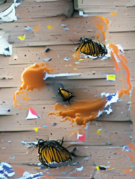 Livid Monarch Throws Paint