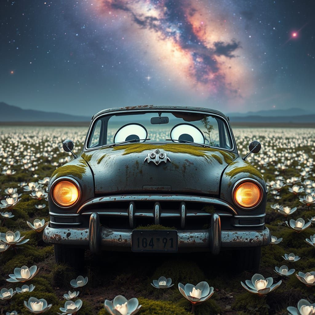 Rusty Time Capsule Abandoned in Alien Bloom