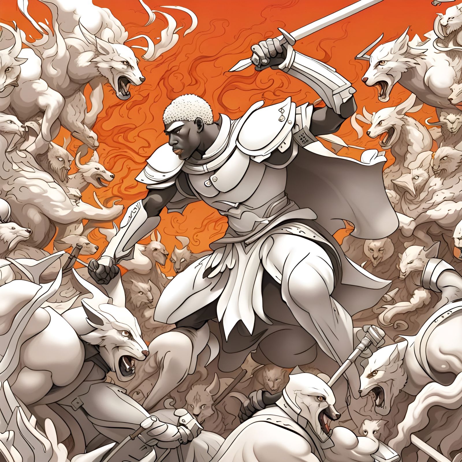 Paladin's Stand: Digital Art of Battle Against Demons