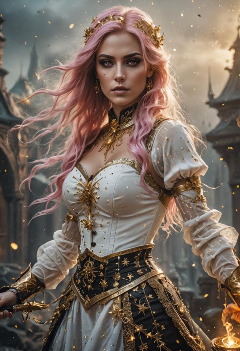 Stunning Necromancer in Corset of Stars