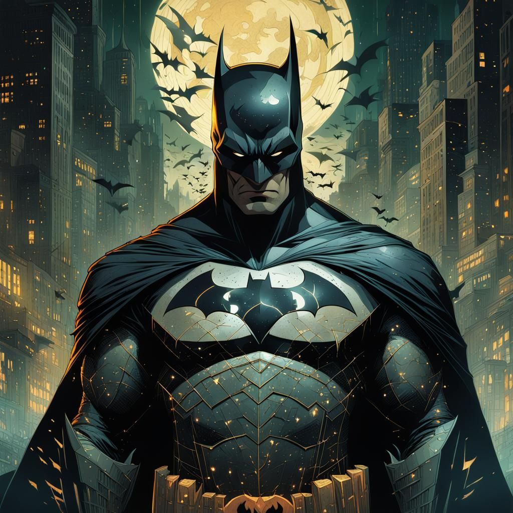 Sinister Batman Illustration in Ethereal Style