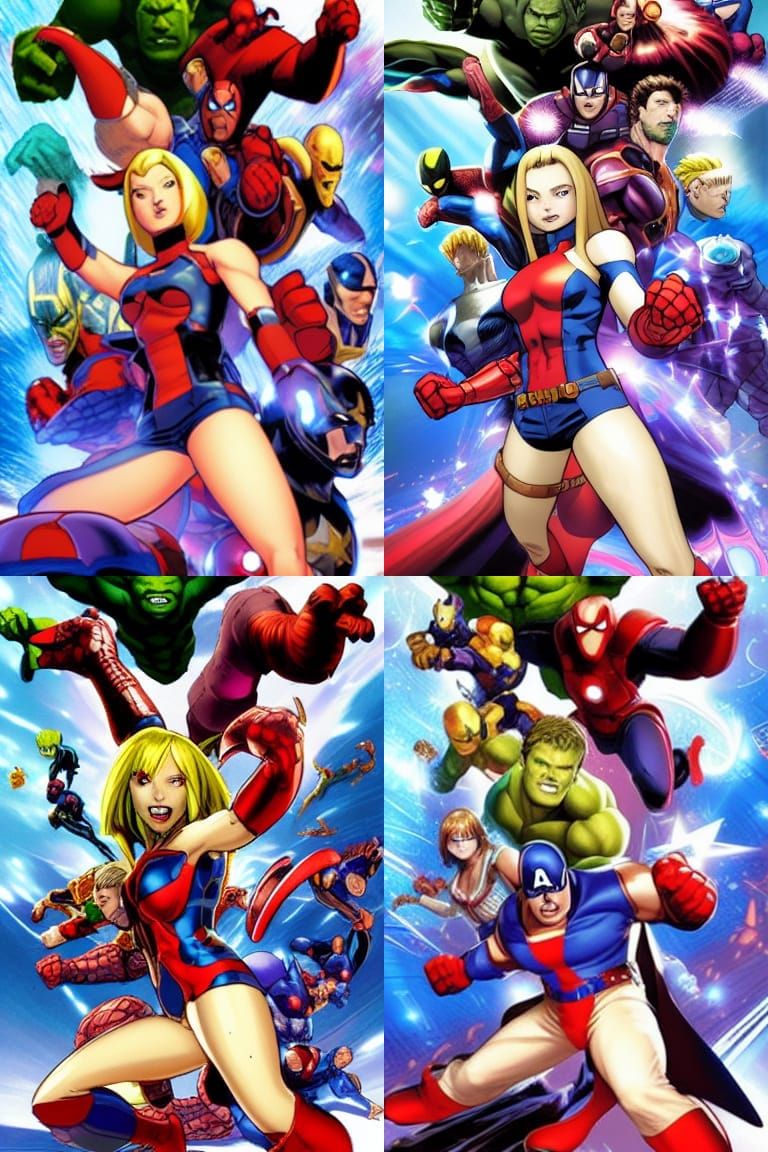 Marvel vs Capcom Battle Royale: Digital Illustration