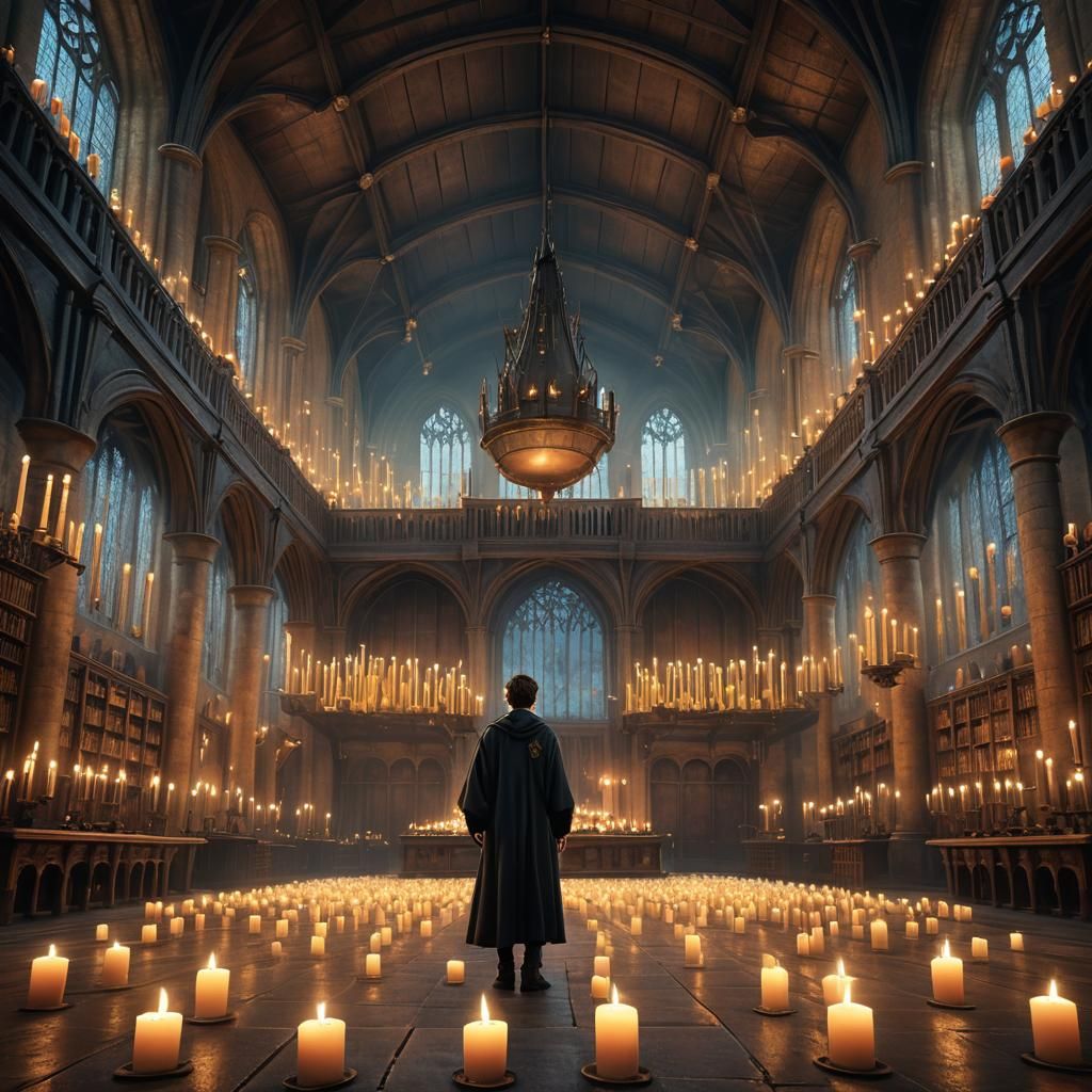 Harry Potter in Hogwarts Great Hall