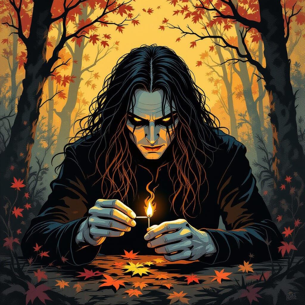 Eerie Forest Encounter in Gustave Dore Style