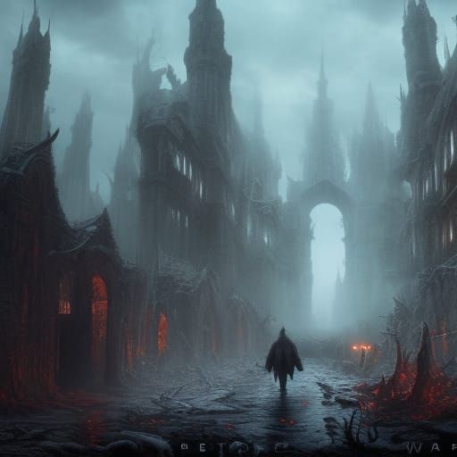Desolate Tartarus: Dark Fantasy Art in 8k