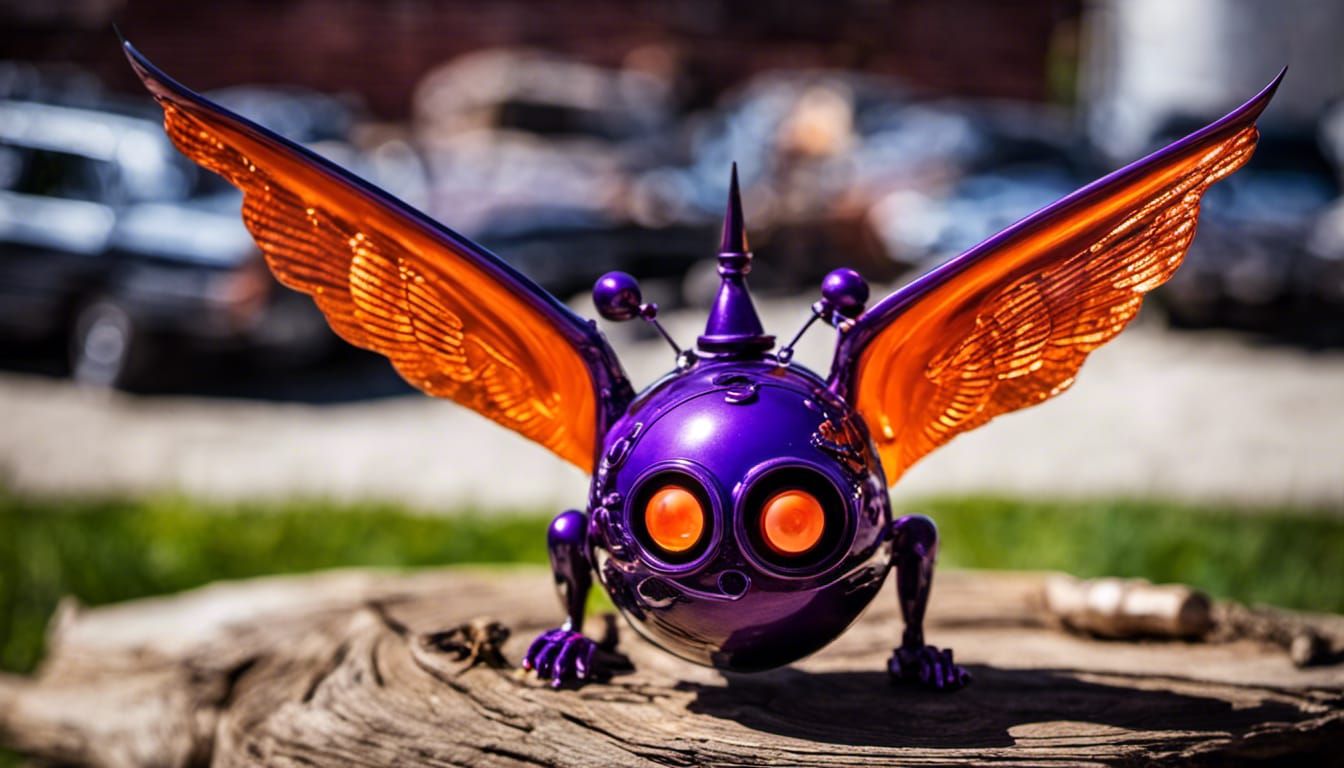One Eyed One Horned Flying Purple People Eater Sculpture