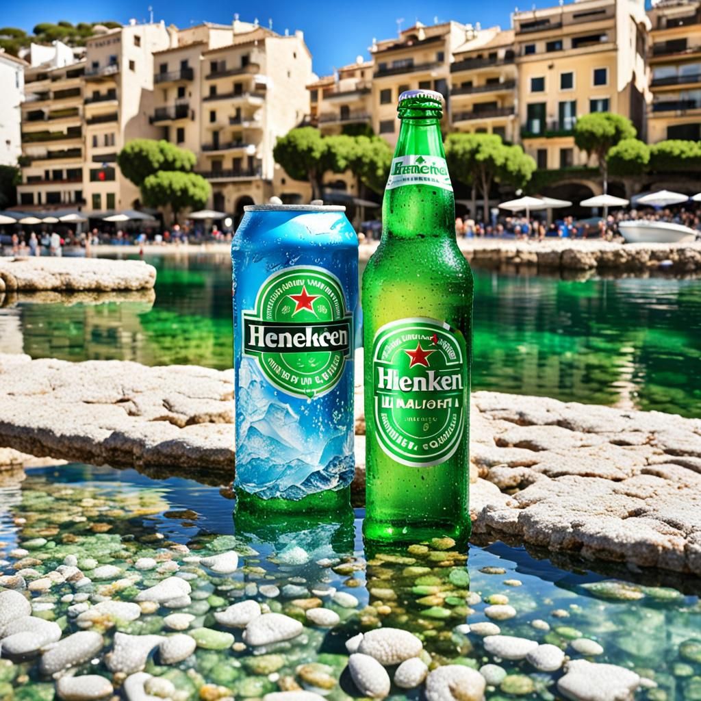 Humorous Heineken Ad Slogan: Majorca Water