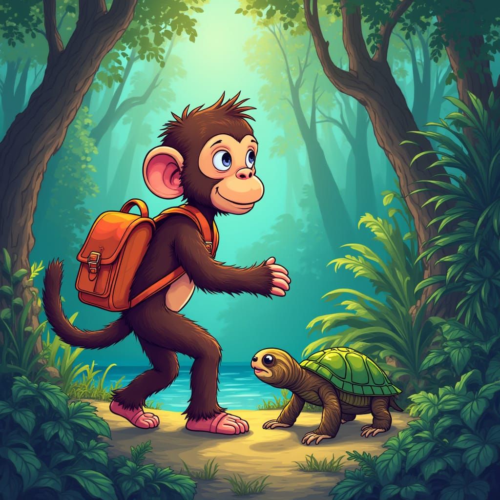 Monkey's Rainforest Quest: A Whimsical Transformation