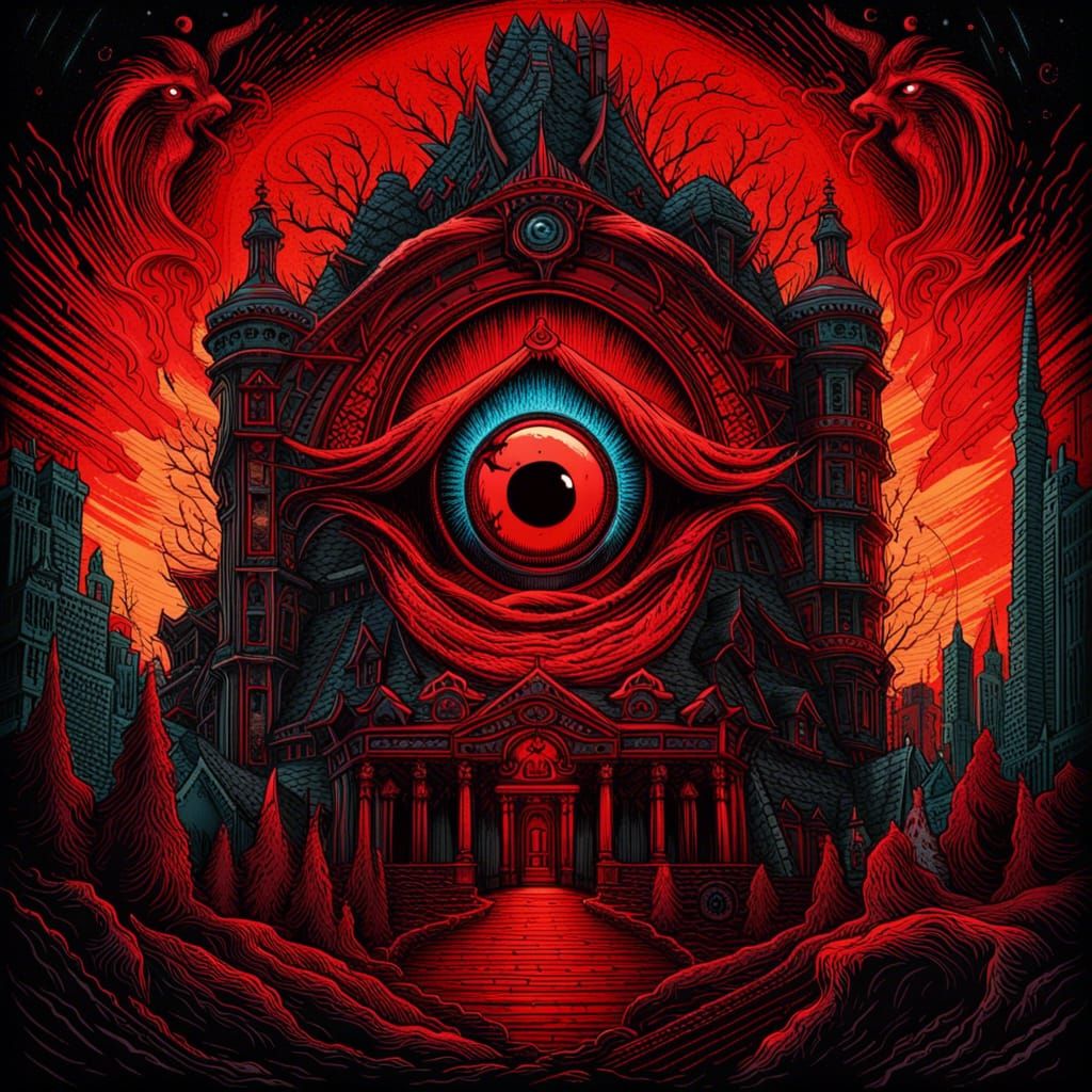 All Seeing Eye: Dark Academia Horror Concept Art