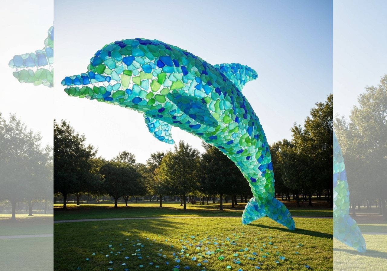 sea glass dolphin (#1087)