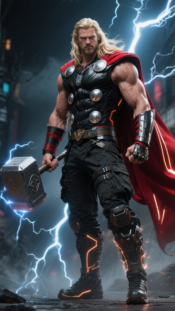 Thor Reimagined as Hyper-Realistic Street Warrior
