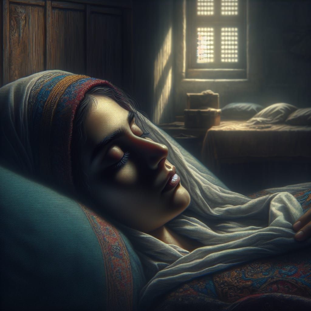 Asleep.