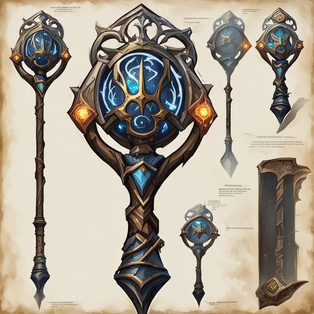 Epic Magic Sorcerer Staff Design