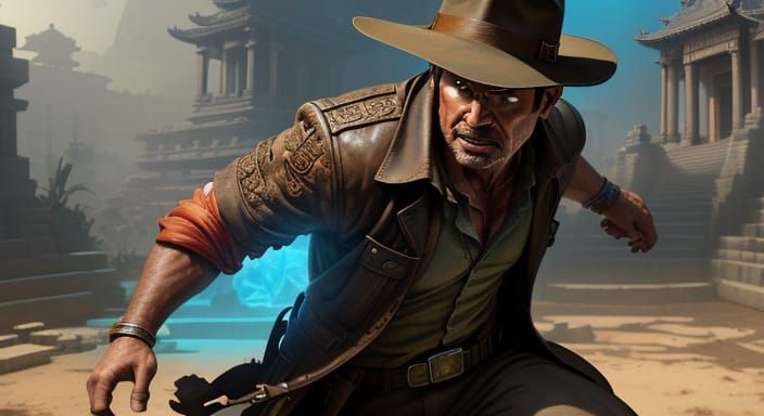 Indiana Jones Temple Escape: Cinematic Concept Art