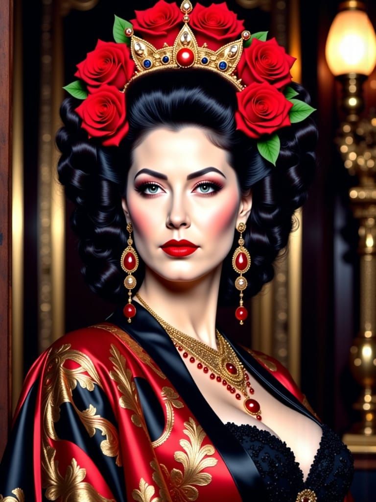 Gothic Queen of Red Dragon Clan Portrait