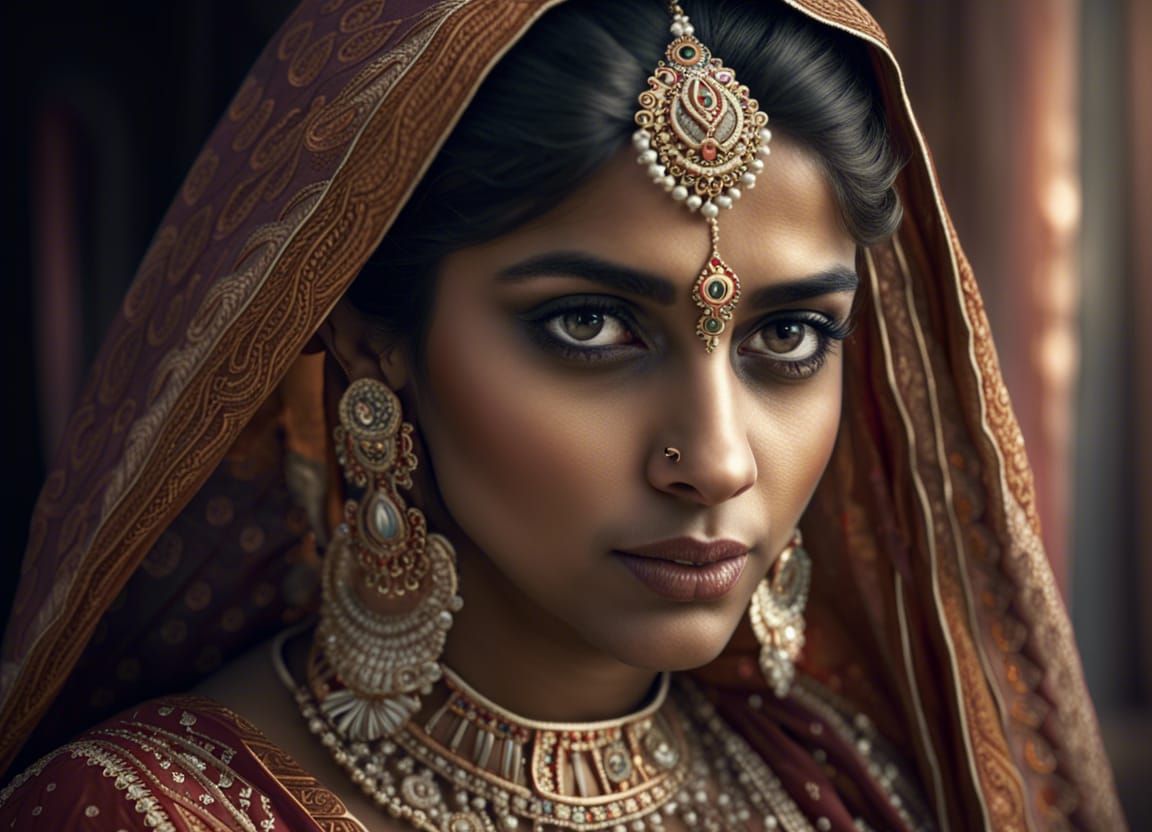 Andriana Devi in Traditional Indian Dress