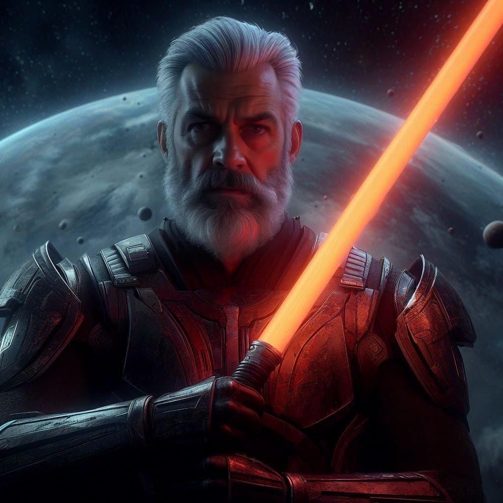 Dark Jedi with Orange Lightsaber on Lothal