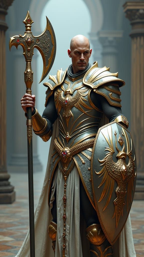 Ethereal Slender Assassin in Gleaming Armor