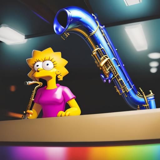 Saxophone Player in Expressionist Oil Painting