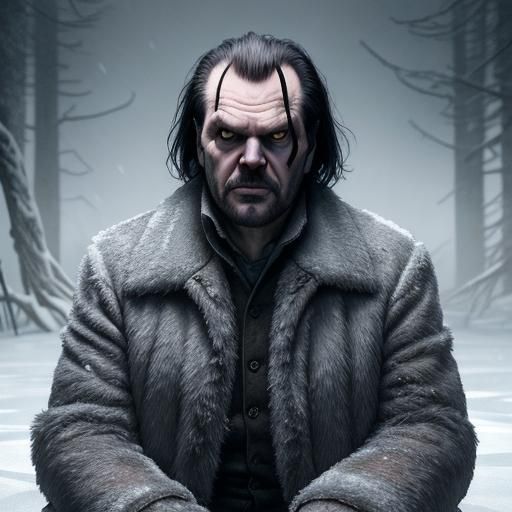 Frozen Jack Torrance in Snow Landscape