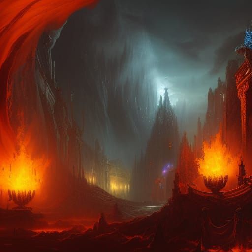 Fiery Devil Detailed Matte Painting