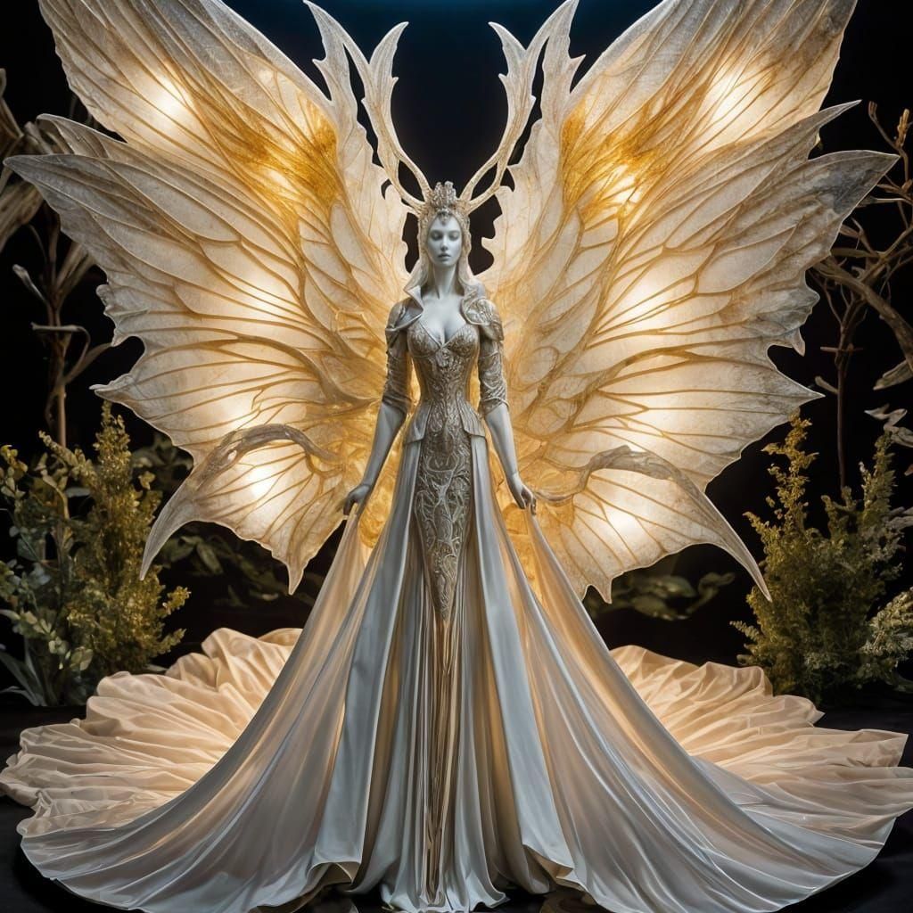 Resin Sculpture with Alcohol Ink and Moonlight Sky