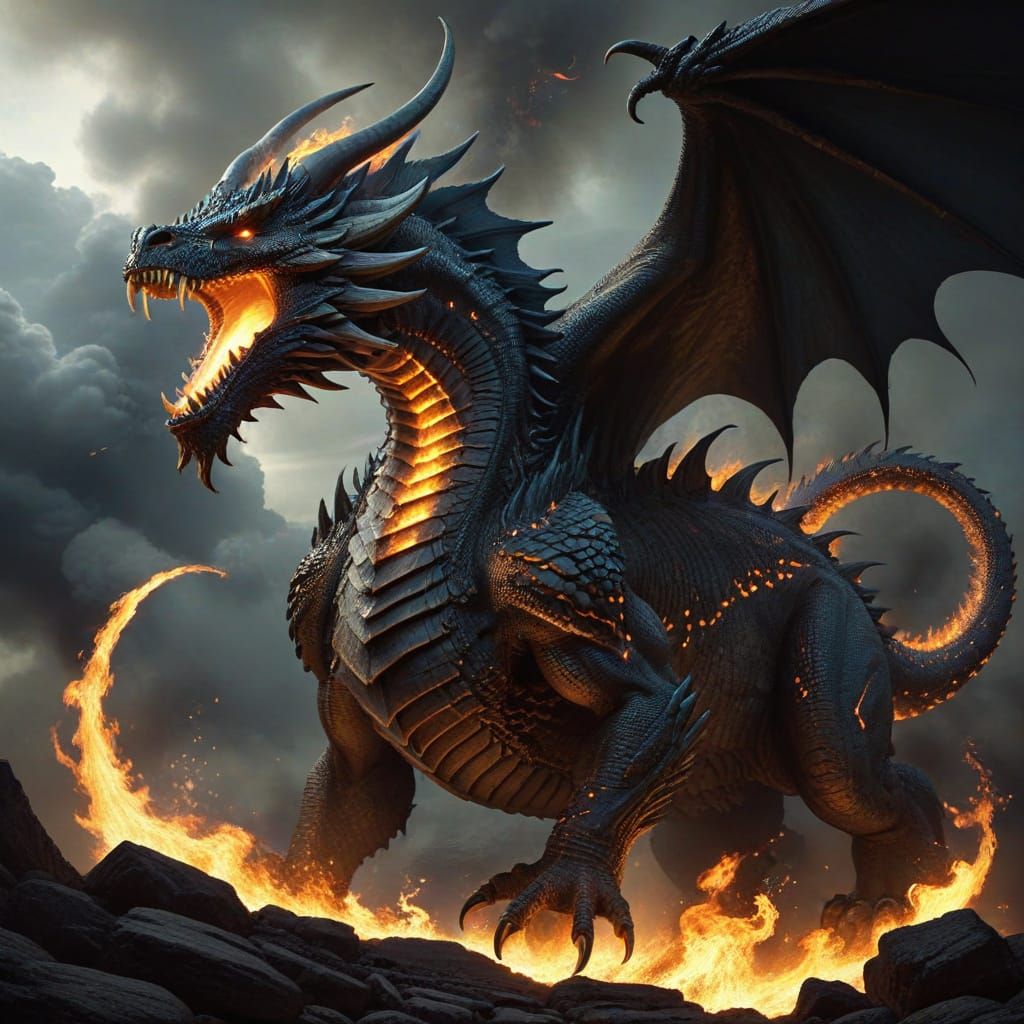 Typhon: The Hundred-Headed Greek Dragon