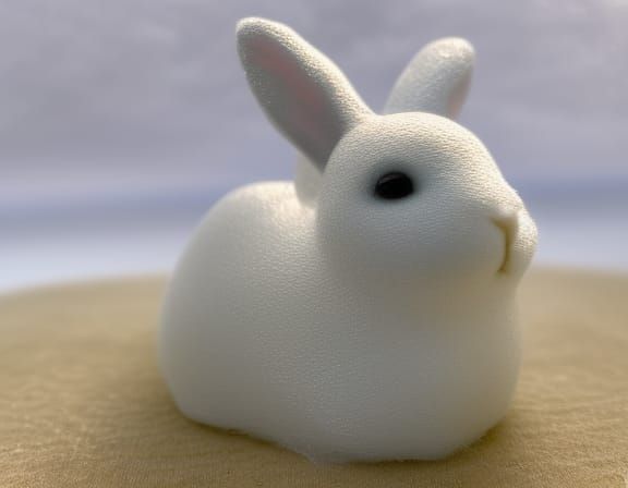 Ethereal Crystal Rabbit in Heavenly Light