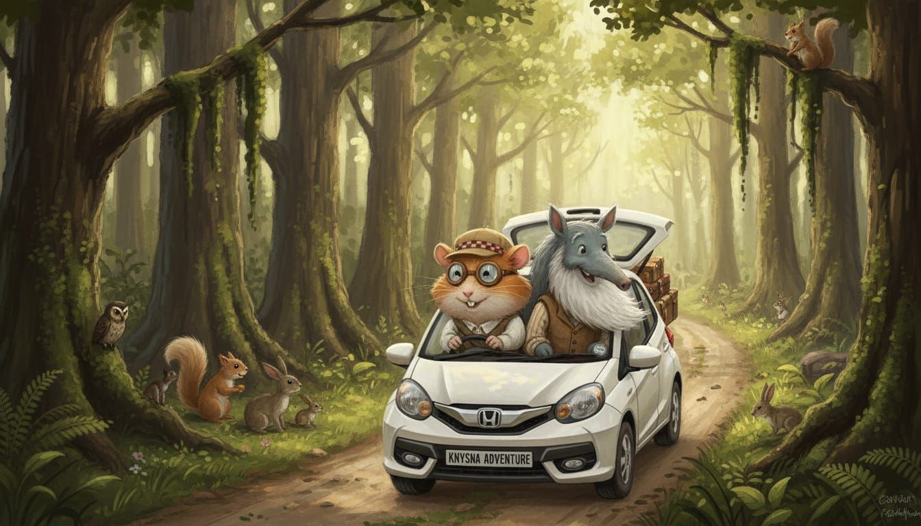 Hamster and Aardvark Drive Through Knysna Forest