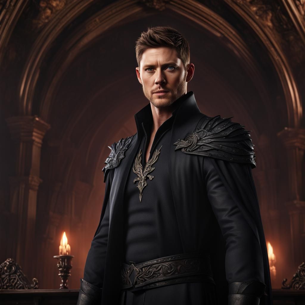 Jensen Ackles as Prince of Darkness: 8k Digital Art