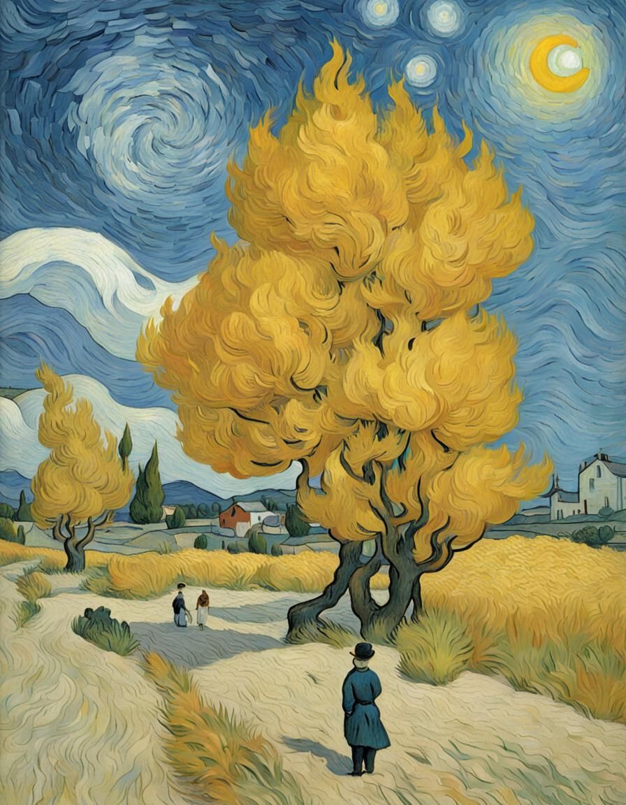 Van Gogh Inspired Landscape