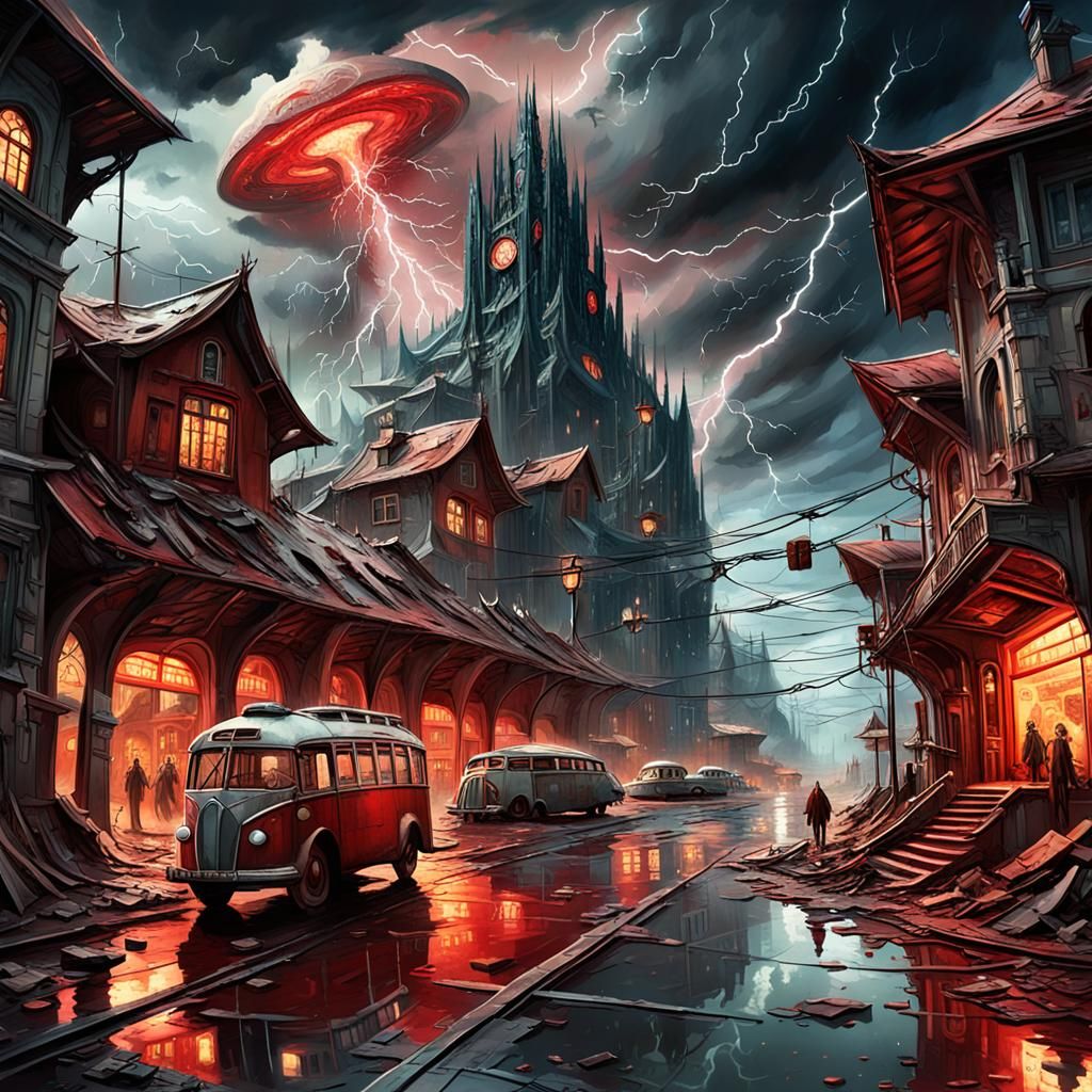 Abandoned medieval old town