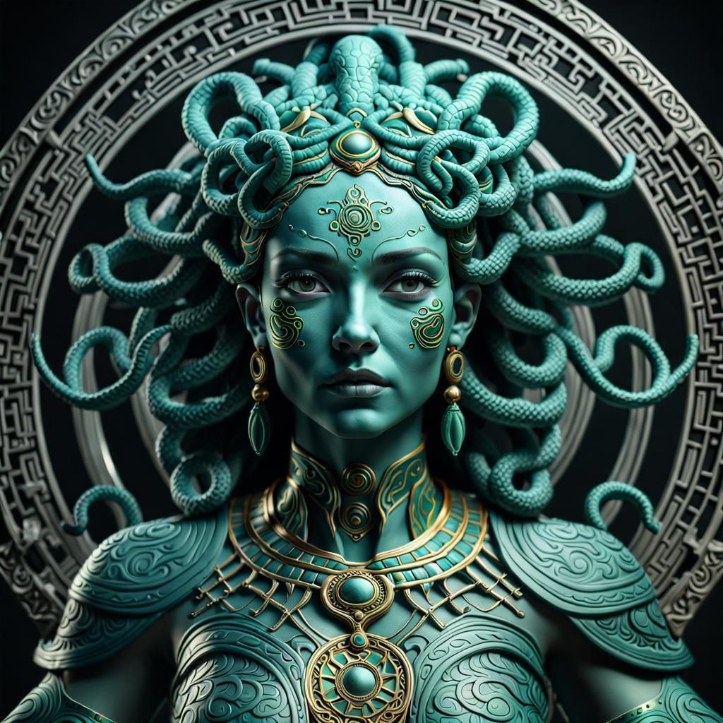 Photorealistic Medusa Goddess Concept Art