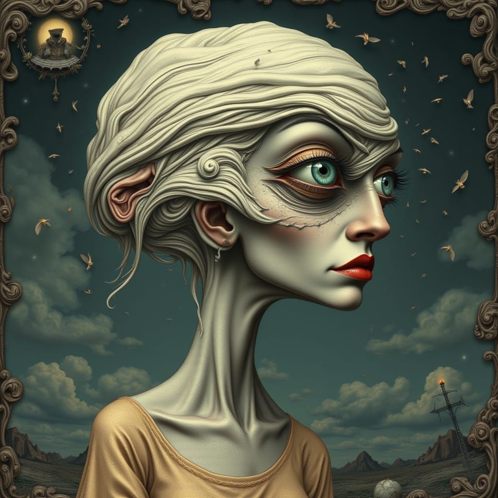 poorly drawn face, unbalanced facial features, extra limbs, disfigured, deformed,  bad anatomy, malformed, amateur, bad ...