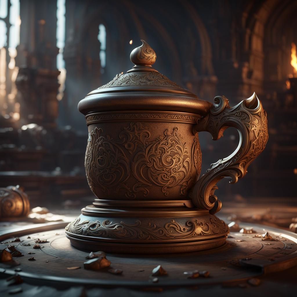 Detailed Matte Painting of a Cup in Unreal Engine