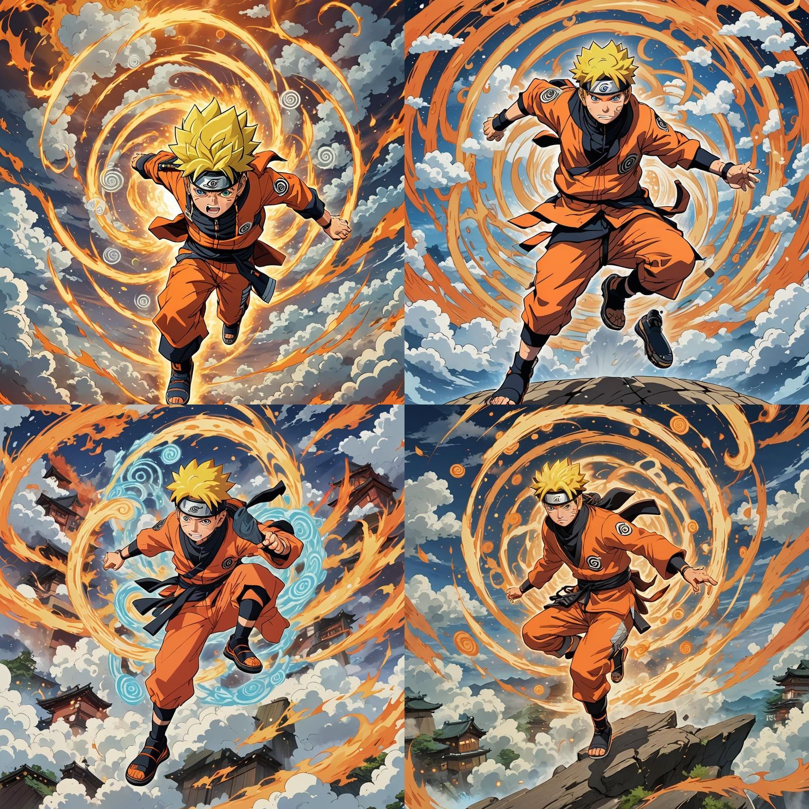 Naruto Uzumaki: Dynamic Ninja in Comic Book Style