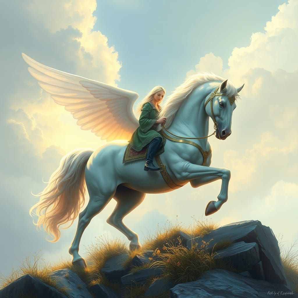 Ethereal Centaur in Hyperdetailed Fantasy Mist