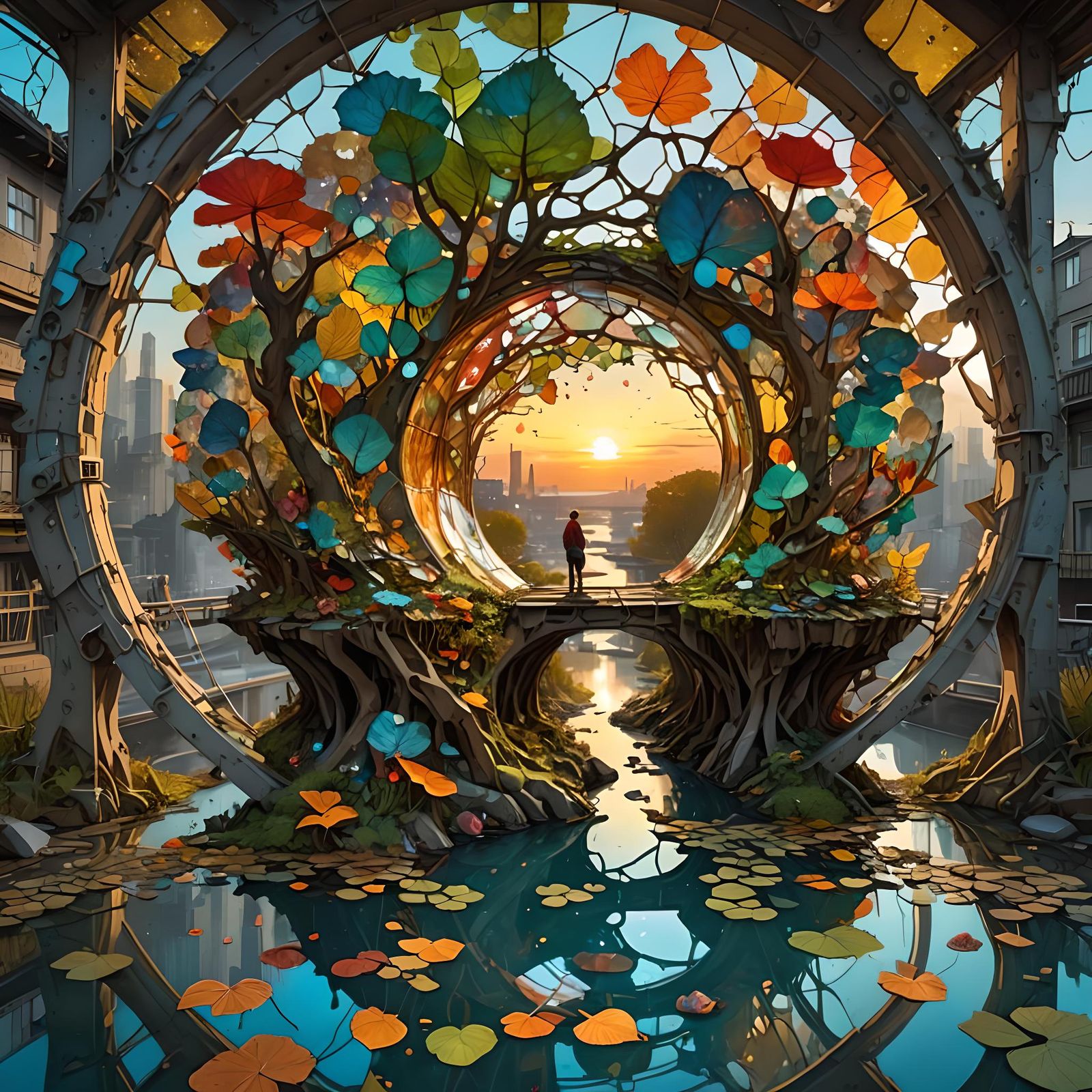 Haunted Woods Concept Art in Hyperrealistic Style